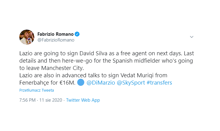 David Silva przejdzie do Lazio!